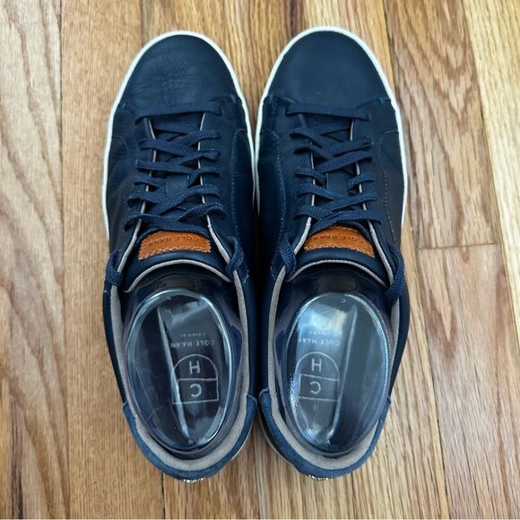 Cole Haan Mindi Navy Blue Leather Sneaker Low Top Lace Up Women’s Sz 9 - Picture 6 of 11